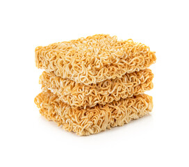 Instant noodles isolated on white background