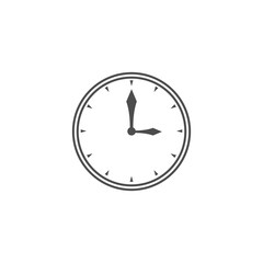 Clock icon logo design
