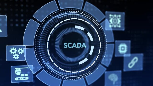 System Supervisory Control And Data Acquisition technology concept. SCADA