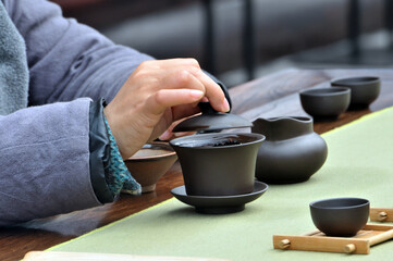 Obraz na płótnie Canvas Chinese tea ceremony