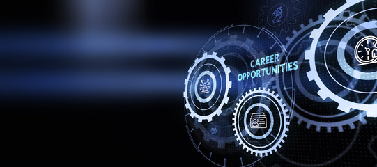 Obraz premium CAREER OPPORTUNITIES. Business, Technology, Internet and network concept.