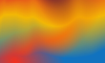 Beautiful yellow, orange and blue gradient background smooth and soft texture