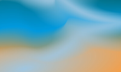 Beautiful orange, white and blue gradient background smooth and soft texture