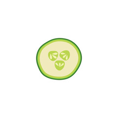 Cucumber logo vector icon simple illustration