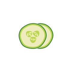 Cucumber logo vector icon simple illustration
