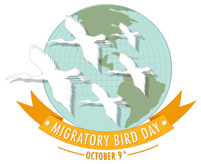 World Migratory Bird Day Banner Template