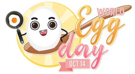 World egg day banner or logo design
