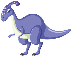 Obraz na płótnie Canvas Cute Parasaurolophus Dinosaur Cartoon