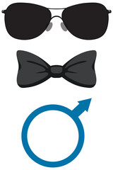 Fototapeta premium Set of man objects