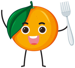 Cute orange cartoon character