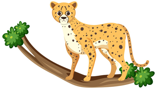 December cheetah day icon on white background
