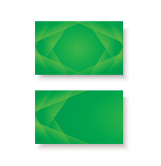 modern green lines double sided business card template