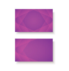 modern purple lines double sided business card template