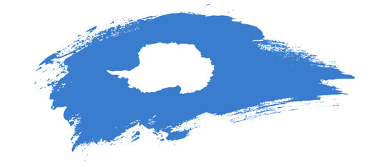 Fototapeta na wymiar National flag of Antarctica with curve stain brush stroke effect on white background