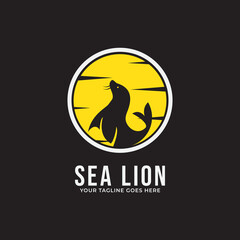 Sea lion symbol - vector illustration
