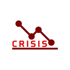 Financial Crisis icon isolated on white background