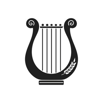 lyre music instrument vector illustration