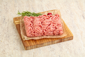 Raw beef minced meat for cooking