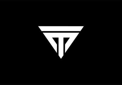 TM Mt t m monogam logo isolated on black background