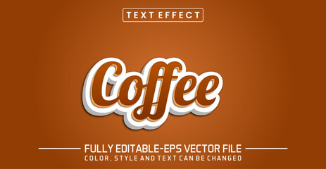 Coffee text editable text effect