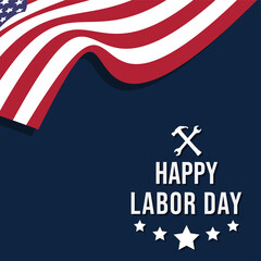 Labor day card design. Vector of Labor day greeting card