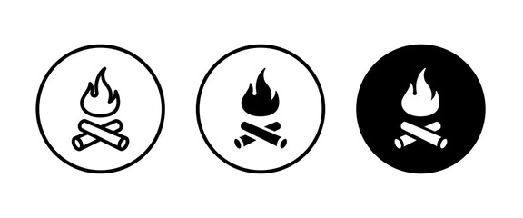 Fire flame icon vector, sign, symbol, logo, illustration, editable stroke, flat design style isolated on white linear