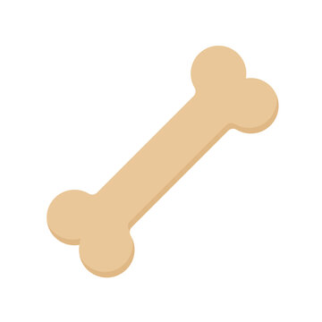 Dog bone logo icon flat style vector illustration