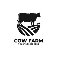 Cow farm logo