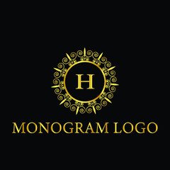 Luxury modern Gold logo design 