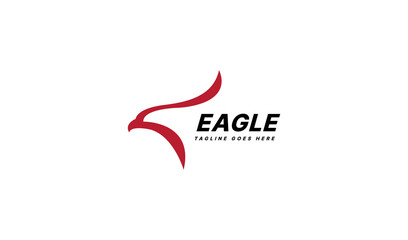 Modern Eagle Logo. Usable for Business and Branding Company Logos. Flat Vector Logo Design Template Element.