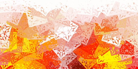 Light Orange vector template with triangle shapes.