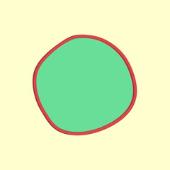 Rounded frame with red and green color