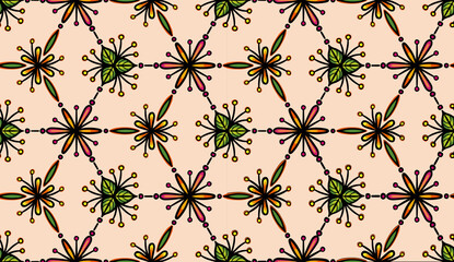 Geometric ethnic oriental pattern traditional Design for background,carpet,wallpaper,clothing,wrapping,Batik,fabric,Vector illustration.embroidery style.