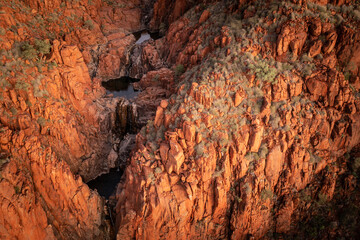 aerial view at Dawn, Python Pool, Millstream Chichester National Park