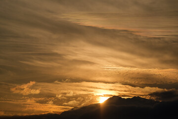 後立山連峰の夕日