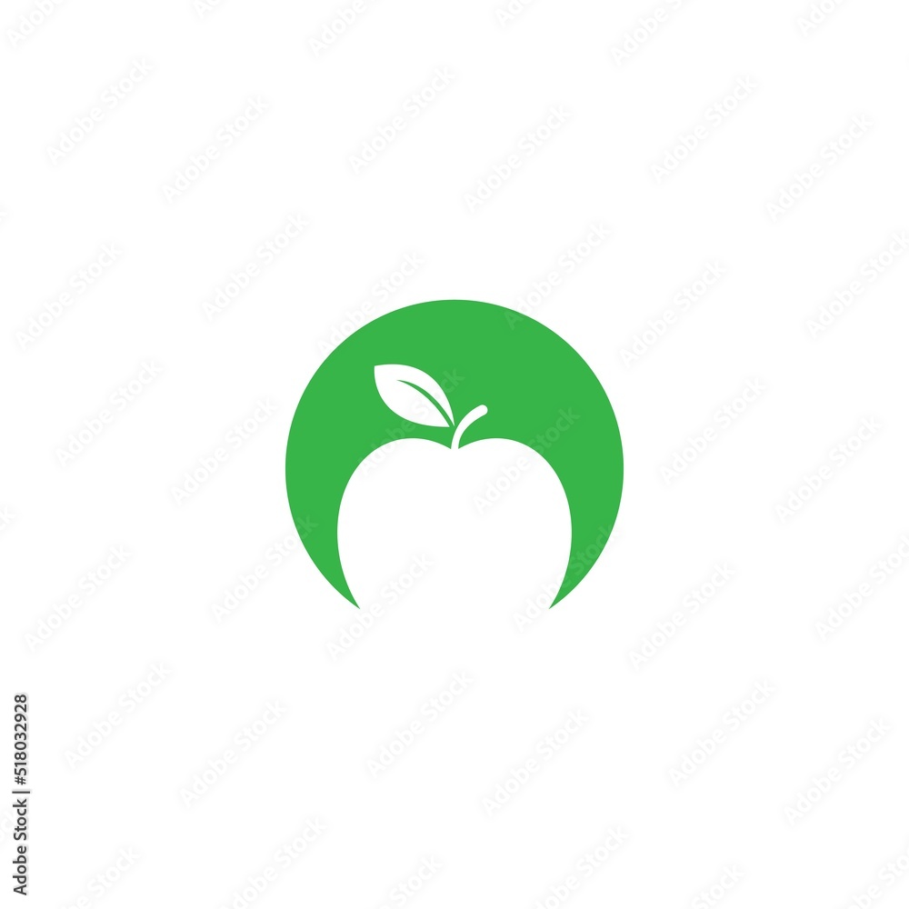 Poster apple fruit logo