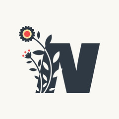 Alphabet Flower N