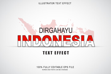Editable Dirgahayu Indonesia Text Effect