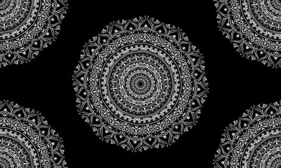 black and white mandala art/lace pattern mandala