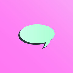 Bubble speech text pink background vector