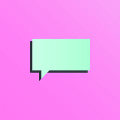 Fototapeta na wymiar Bubble speech text pink background vector