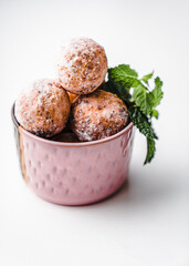 deep fried balls delicious curd pastries yeast dough snack