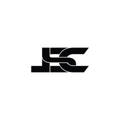 LSC letter monogram logo design vector