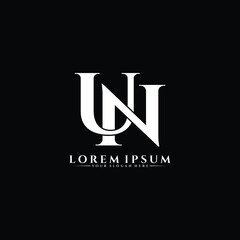 Letter UN luxury logo design vector