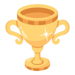 Sports trophy flat icon design