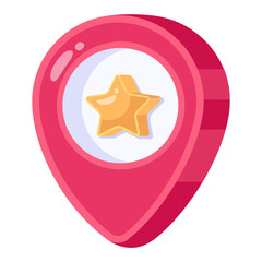 An icon of favourite location flat design 