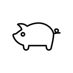 Pig icon vector graphic illustration