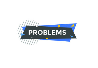 problem Colorful web banner. vector illustration. problem sign icon.
