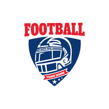 Logo design Player helmet, American Football Tournament, sport, Emblem, design template.