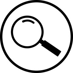 虫眼鏡のかわいいシンプルアイコン